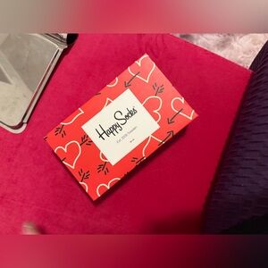 Happy Socks Red and White Heart Gift Box